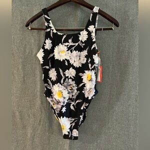 OOKIOH Black and White Floral Swimsuit